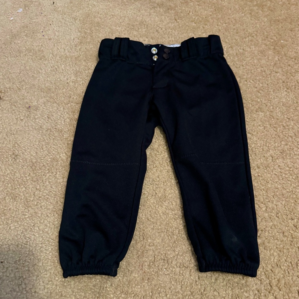 Alleson Athletic Girls Softball Pants Size Small Black